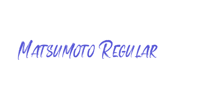 Matsumoto Regular Font Download