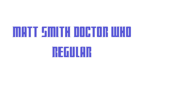 Matt Smith Doctor Who Regular Font Download