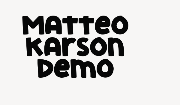 Matteo Karson Demo Font