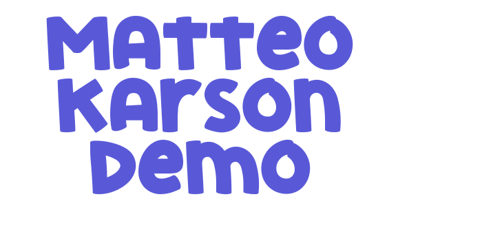 Matteo Karson Demo Font