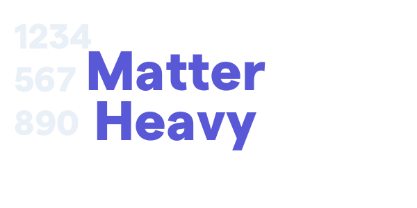 Matter Heavy font free