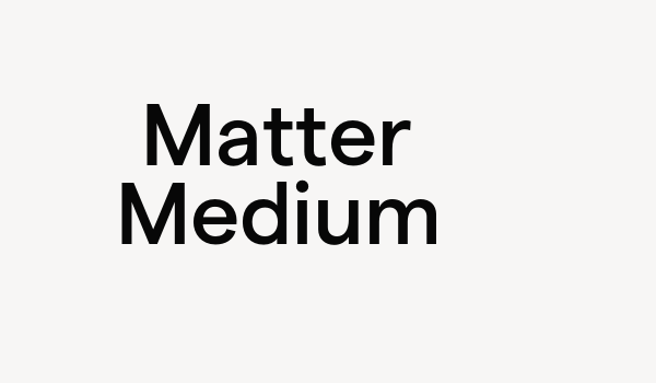 Matter Medium Font