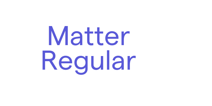 Matter Regular Font Download