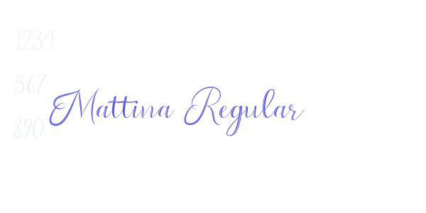 Mattina Regular font free