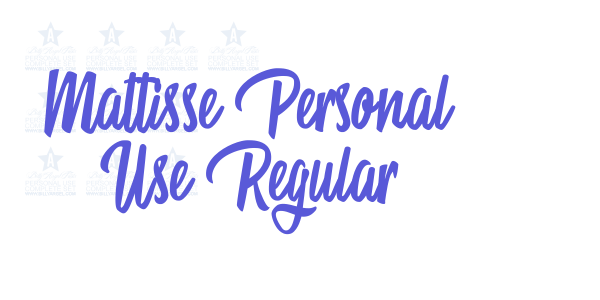 Mattisse Personal Use Regular font free