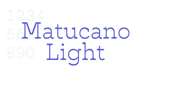 Matucano Light font free