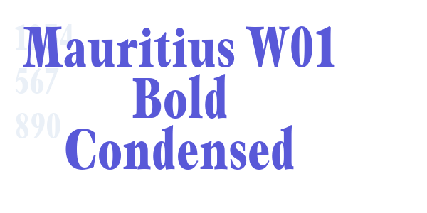 Mauritius W01 Bold Condensed font free