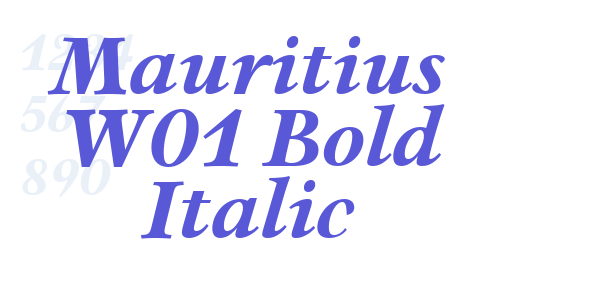 Mauritius W01 Bold Italic font free