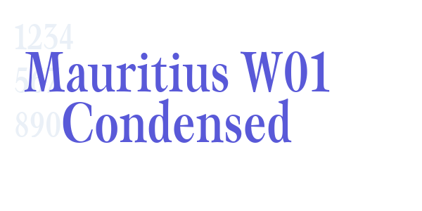 Mauritius W01 Condensed font free