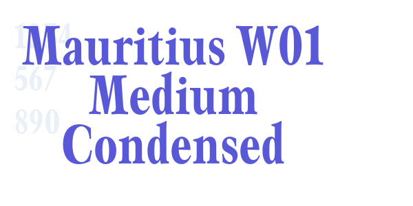 Mauritius W01 Medium Condensed font free