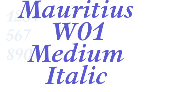 Mauritius W01 Medium Italic font free