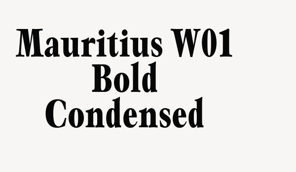 Mauritius W01 Bold Condensed Font