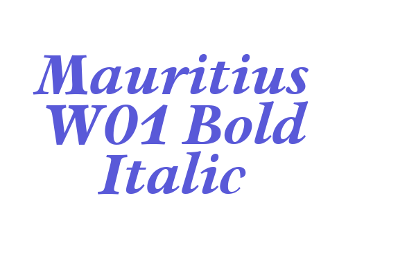 Mauritius W01 Bold Italic Font