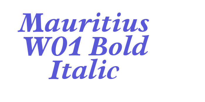 Mauritius W01 Bold Italic Font Download