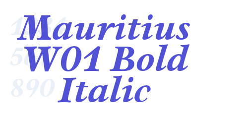 Mauritius W01 Bold Italic-font-download