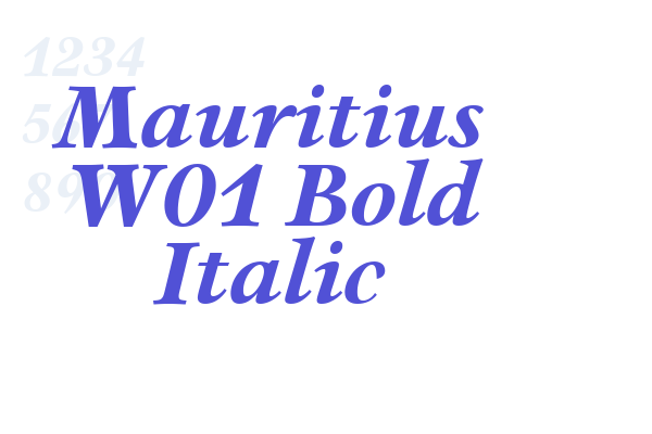 Mauritius W01 Bold Italic