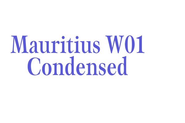 Mauritius W01 Condensed Font