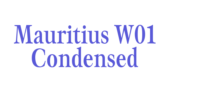 Mauritius W01 Condensed Font Download