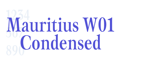 Mauritius W01 Condensed-font-download