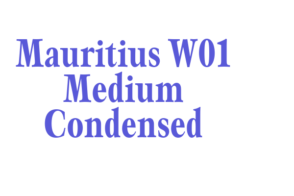 Mauritius W01 Medium Condensed Font