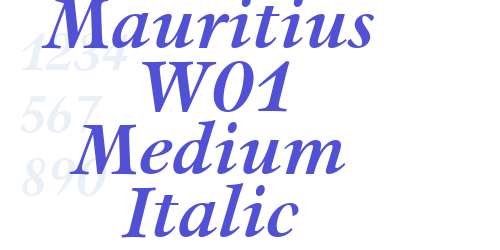 Mauritius W01 Medium Italic-font-download
