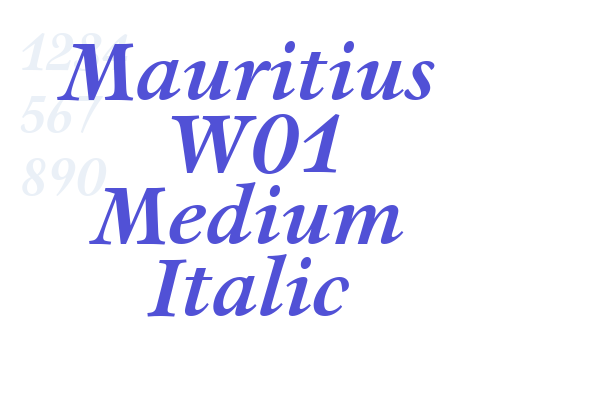 Mauritius W01 Medium Italic