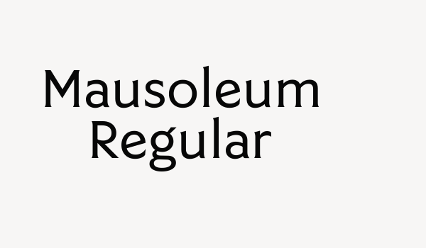 Mausoleum Regular Font