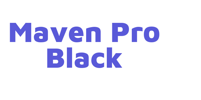 Maven Pro Black Font