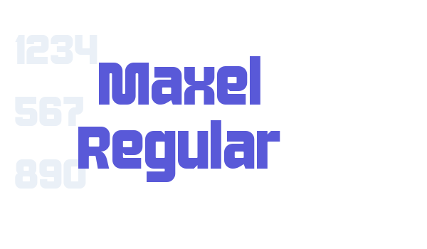 Maxel Regular font free