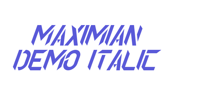 Maximian Demo Italic Font Download