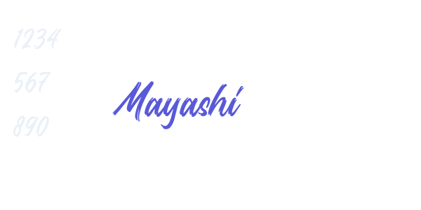 Mayashi font free