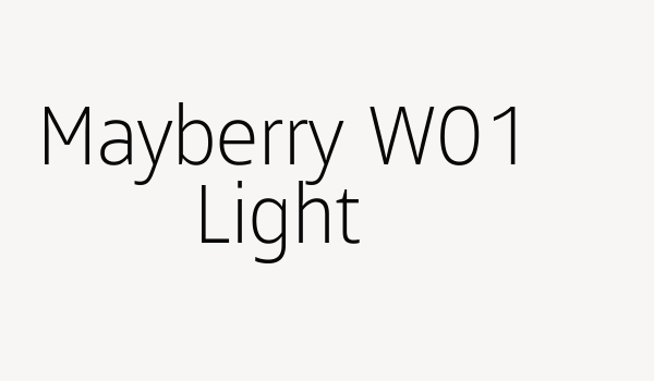 Mayberry W01 Light Font