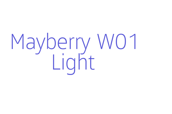 Mayberry W01 Light Font