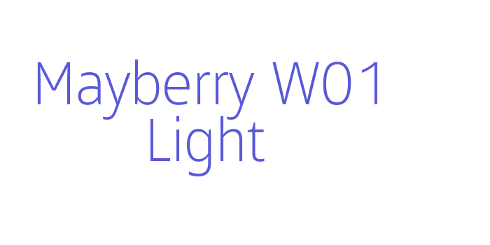 Mayberry W01 Light Font Download