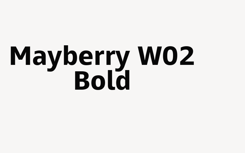 Mayberry W02 Bold Font