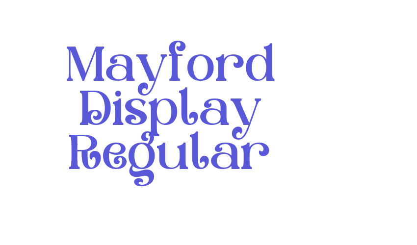 Mayford Display Regular Font