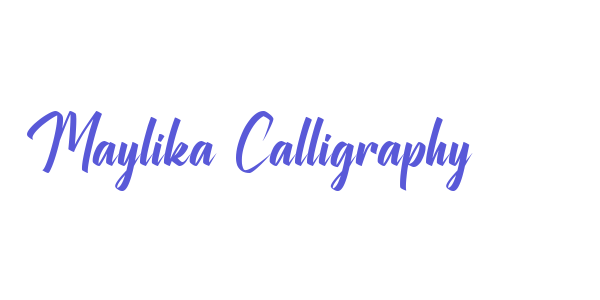 Maylika Calligraphy font free