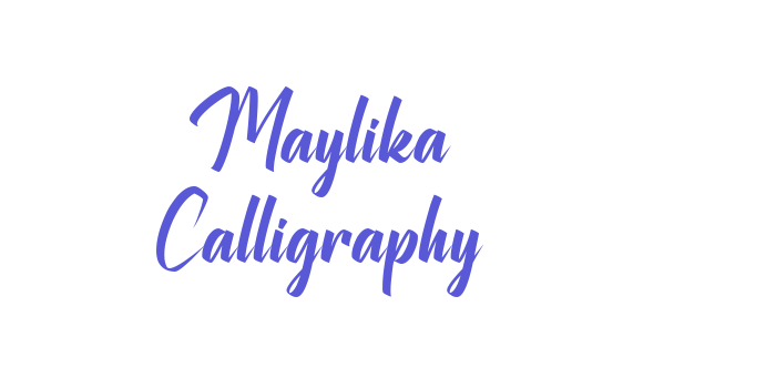 Maylika Calligraphy Font