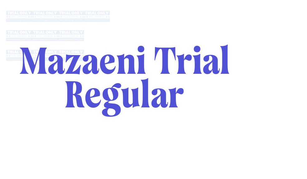 Mazaeni Trial Regular-font-download