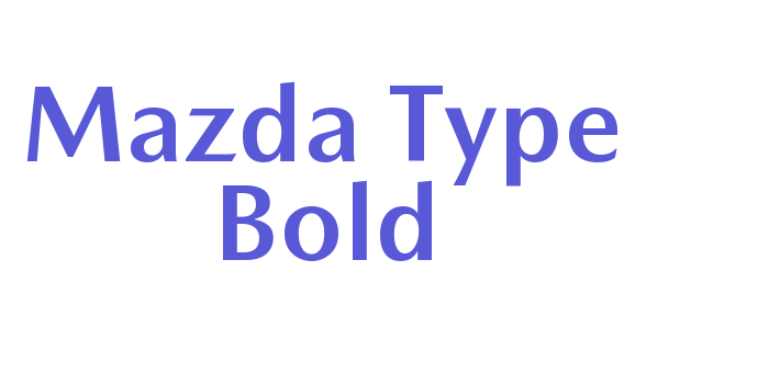 Mazda Type Bold Font