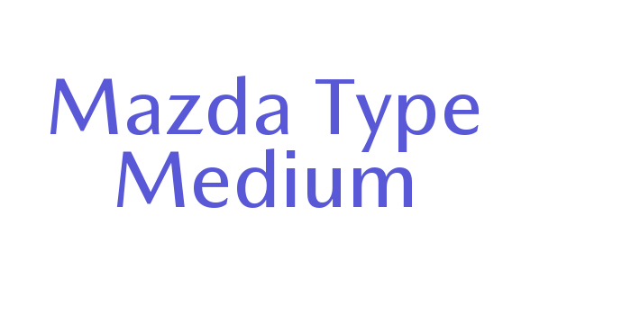 Mazda Type Medium Font Download