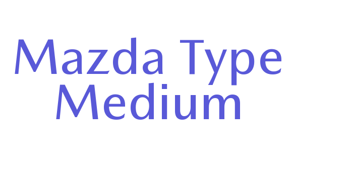 Mazda Type Medium Font