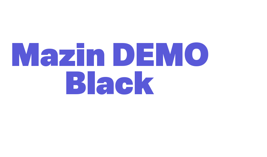 Mazin DEMO Black Font