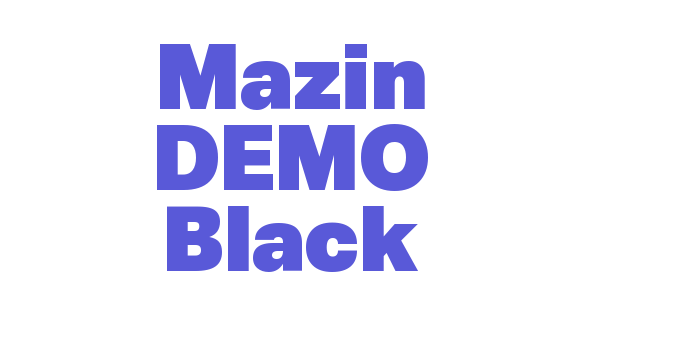 Mazin DEMO Black Font Download