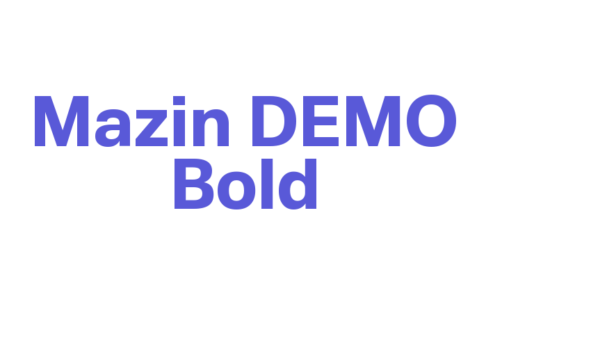 Mazin DEMO Bold Font