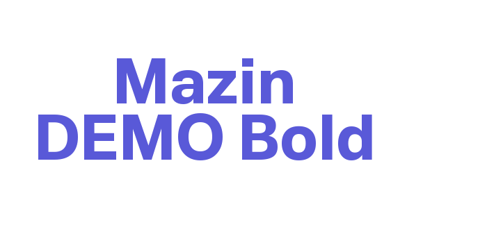 Mazin DEMO Bold Font Download