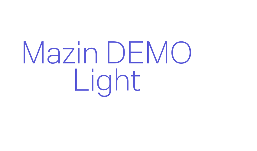 Mazin DEMO Light Font