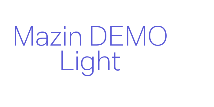 Mazin DEMO Light Font Download