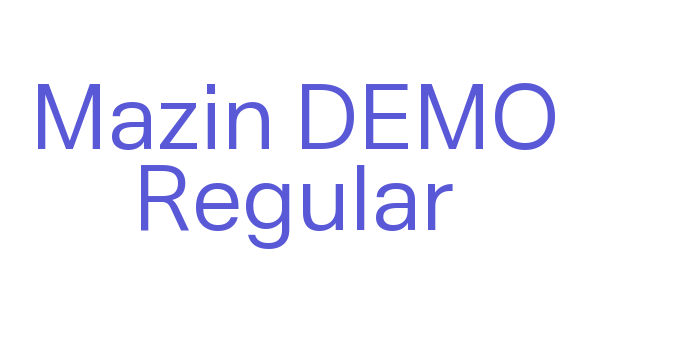 Mazin DEMO Regular Font Download