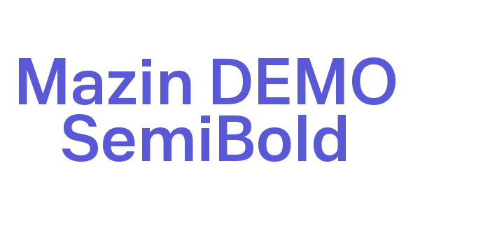 Mazin DEMO SemiBold Font Download